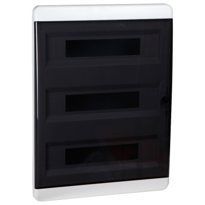 КЭАЗ Корпус пластиковый Встраиваемый OptiBox P-BVK-2-54-IP41 Прозрачная черная дверь, 117960