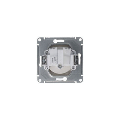 GLOSSA РОЗЕТКА с заземлением,16А, 250В, механизм, ПЛАТИНА