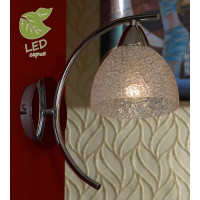 LUSSOLE ZUNGOLI Бра, цвет основания - хром, плафон - стекло (цвет - белый), 1x10W E27, GRLSF-1601-01