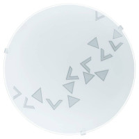 80263 Светильник настенно-потолочный MARS, 1х60W (E27), ?245, стекло/узор "уголки"