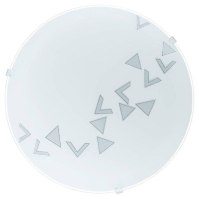 80263 Светильник настенно-потолочный MARS, 1х60W (E27), ?245, стекло/узор "уголки"