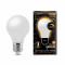 Лампа Gauss Filament А60 10W 820lm 2700К Е27 milky диммируемая LED 1/10/40, 102202110-D
