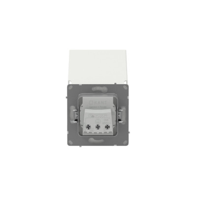 DKC KANT Розетка силовая, 2P+E, с з/ш, с крышкой, IP44, белый песок, 7010013