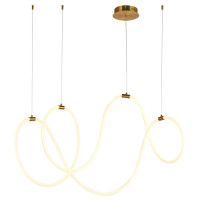 Arte Lamp KLIMT, Светильник подвесной, цвет арматуры - полированная медь, цвет плафона/декора - белый, 1x55W LED, A2850SP-80PB