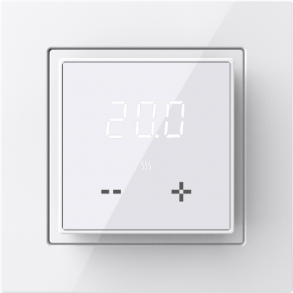 82217W Термостат с сенсорным экраном для теплых полов 16А, белый, Wedder