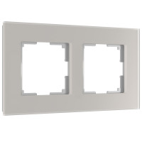Werkel W0023117/ Рамка на 2 поста Senso (дымчатый, стекло soft-touch), a067415