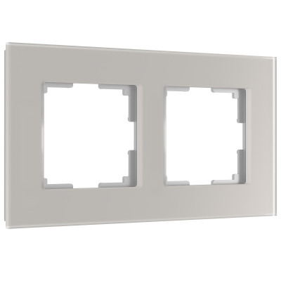 Werkel W0023117/ Рамка на 2 поста Senso (дымчатый, стекло soft-touch), a067415
