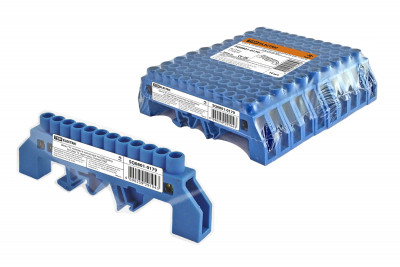 Шина "N" нулевая в изоляторе на DIN-рейку 8x12мм 12 групп инд. стикер TDM Electric, SQ0801-0179