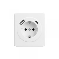 Розетка ROUND 1-ая с/з с/у з/ш 16А с USB A+C быстрой зарядки 5В/3А перламутр KRANZ, KR-78-0704-1 Розетка ROUND 1-ая с/з с/у з/ш 16А с USB A+C быстрой зарядки 5В/3А перламутр KRANZ, KR-78-0704-1