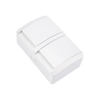 Блок горизонтальный 2 розетки (керамика) INDUSTRIAL IP54 с/з, о/у, белый KRANZ, KR-78-0803