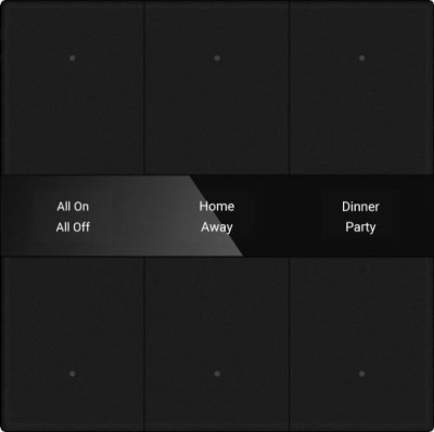 GVS CHPBD-06/36.1.11 Клавишный выключатель с дисплеем, 6 клавиш, черный, антиблик