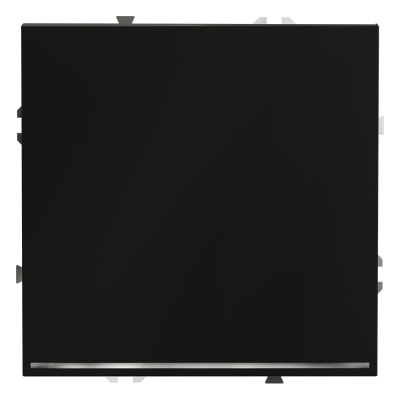 Проходной переключатель встраиваемый VOLTUM S70 одноклавишный с подсветкой 10А, (черный матовый), VLS010408