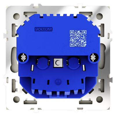 Розетка встраиваемая VOLTUM S70 с заземлением и защитными шторками, 16А, с USB, A+С, (шелк), VLS040504