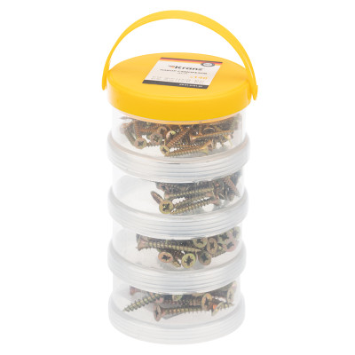 Набор саморезов для ДСП (140 шт/уп) KRANZ, KR-01-3101-07