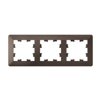 ATN220603 - ATLASDESIGN AIR 3-постовая РАМКА, МОККО/дымчатый черный, Systeme Electric