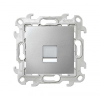 Simon Розетка для передачи данных RJ45 Cat.5e UTP цвета алюминий S24 Harmonie, 2410598-033