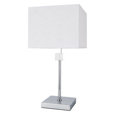 Arte Lamp NORTH, Светильник настольный интерьерный, цвет арматуры - ХРОМ, цвет плафона/декора - БЕЛЫЙ, 1х60W E27, A5896LT-1CC
