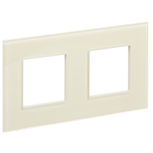 SKANDY Рамка 2-мест. SK-F22B стекло беж. IEK, SK-M22-G-K10