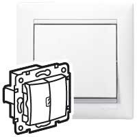 Legrand Переключатель двухклавишный - Legrand Valena - 10А 250В схема 6/2 безвинтовые зажимы - белый, 694266