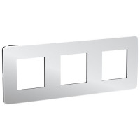 рамка 3-постовая, ХРОМ/антрацит