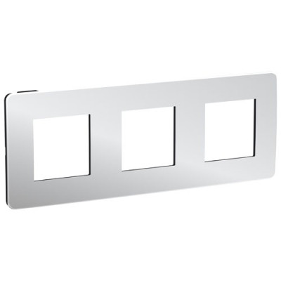 рамка 3-постовая, ХРОМ/антрацит