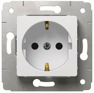 Legrand Cariva DIY Розетка 2К+З, нем. Стандарт, бел, 695946