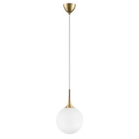 Lightstar 813032 (MD5087-1JS)  Подвес GLOBO 1х40W  E14 gold/white (в комплекте)