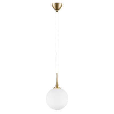 Lightstar 813032 (MD5087-1JS)  Подвес GLOBO 1х40W  E14 gold/white (в комплекте)
