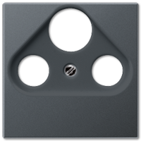 Крышка для SAT-TV-FM-розеток, фиксация винтом; термопласт; матовый антрацит; A500, A561BFPLSATANM Крышка для SAT-TV-FM-розеток, фиксация винтом; термопласт; матовый антрацит; A500, A561BFPLSATANM
