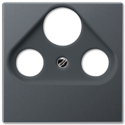 Крышка для SAT-TV-FM-розеток, фиксация винтом; термопласт; матовый антрацит; A500, A561BFPLSATANM