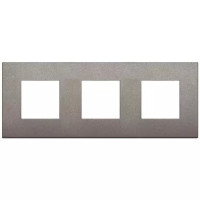 Vimar Накладка CLASSIC на 6 модулей (2+2+2) расстояние между центрами 71мм титан матовый, 19644.04