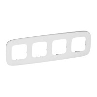 Legrand Valena ALLURE.Рамка "Белое стекло".4-постовая универсальная, 755544