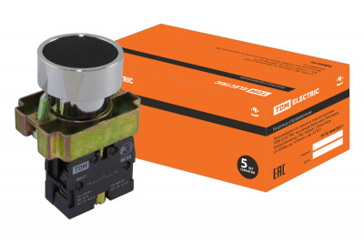Кнопка BА21 без подсветки черный 1з TDM Electric, SQ0704-0037