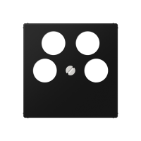 Крышка для SAT-TV розетки с 4-мя гнёздами (Ankaro); термопласт; черный матовый, A561-4SAT2SWM