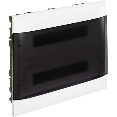 137577 Пластиковый щиток Legrand Practibox S, для встраиваемого монтажа (в полые стены), цвет двери "Дымчатый", 2X18