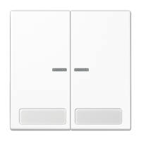 Клавиши для сдвоенной кнопки BCU;  поле для надписи, и индикатор, LS995NAKO5WW