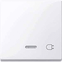 SM Клавиша 1-ная с линзой и символом "Вилка", активно-бел.