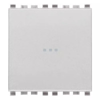 Vimar Выключатель 1P осевой 16AX 2M, серебро матовое, 20101.2.N