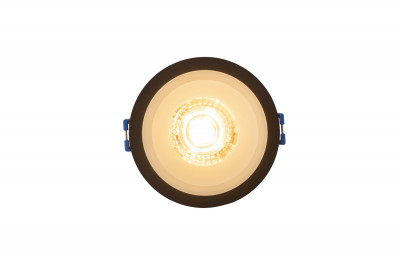 Denkirs DK4033-BK Встраиваемый светильник, IP 20, 10 Вт, GU10, черный/белый, алюминий/пластик