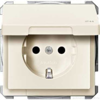SD Розетка со шторк., и крышк. 2К+З 16А 250В~ IP44, беж. (max 30)