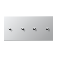 Центральная плата для выключателей, 2 поста (единая плата), для горизонтальной установки, тумблеры 2+2, конус; металл; алюминий; LS1912, AL12-250K0 Центральная плата для выключателей, 2 поста (единая плата), для горизонтальной установки, тумблеры 2+2, конус; металл; алюминий; LS1912, AL12-250K0