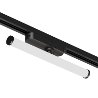 Denkirs DK6448-BK Поворотный однофазный трековый светильник STROM со светодиодом L300mm 220V 10W 150° 4000K IP20 черный алюминий/акрил