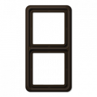 Рамка для вертикальной и горизонтальной установки ударопрочная, 2-кратная; коричневая, CD582WUBR