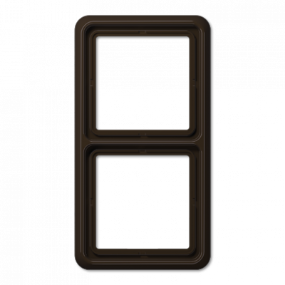 Рамка для вертикальной и горизонтальной установки ударопрочная, 2-кратная; коричневая, CD582WUBR