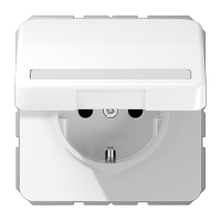 Штепсельная розетка SCHUKO 16A 250V~ с полем для надписи и защитой от влажности; белая, CD1520BFNAKLWW
