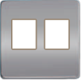 FD04318CB-A Fede Fede Плата монтажная Multimedia для 2-х разъёмов, Bright Chrome/беж.