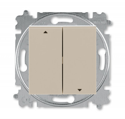3559H-A88445 18W - Выключатель жалюзи двухклавишный ABB Levit без фиксации клавиш кофе макиато / белый - 2CHH598845A6018