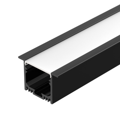 Профиль SL-LINIA49M-F-2000 BLACK (Arlight, Алюминий), 036513