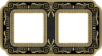 FD01362NEEN Fede Firenze Smalto Italiano Рамка 2-ная, Jet Black