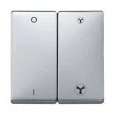 SD Клавиша 2-ная для мех-зма выкл. вентилятора с символами,  алюм.